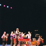 Rehearsing on stage