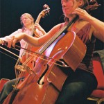On stage: Christine & Sarah